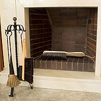 Vista 5 de Patelai 2 cepillos de banco de madera, cerdas suaves, mango de madera largo, marrón