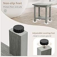 Vista 6 de LUE BONA HDPS - Banco de ducha, taburete de ducha para ducha interior, impermeable, taburete de ducha de baño, spa, taburete de pie para afeitarse