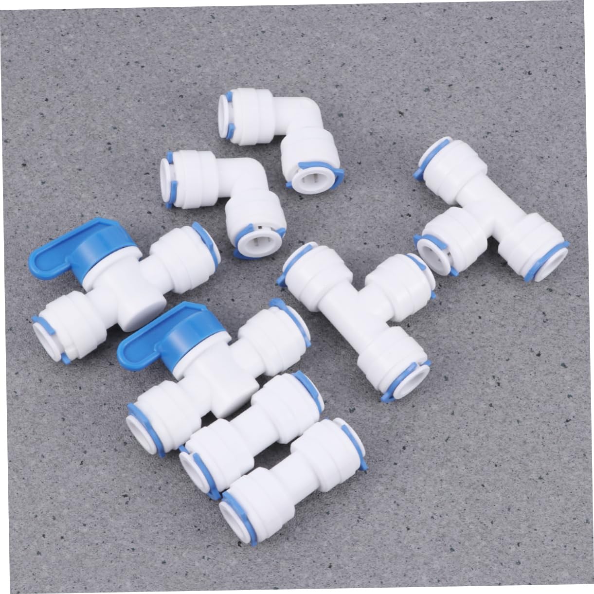 Healvian Pezzi Connettori Rapidi per Tubi Dell'acqua da 3/8 Pollici Set di Raccordi per Tubi Dell'acqua Gomito Attacco Rapido Facile da Installare per Inverso