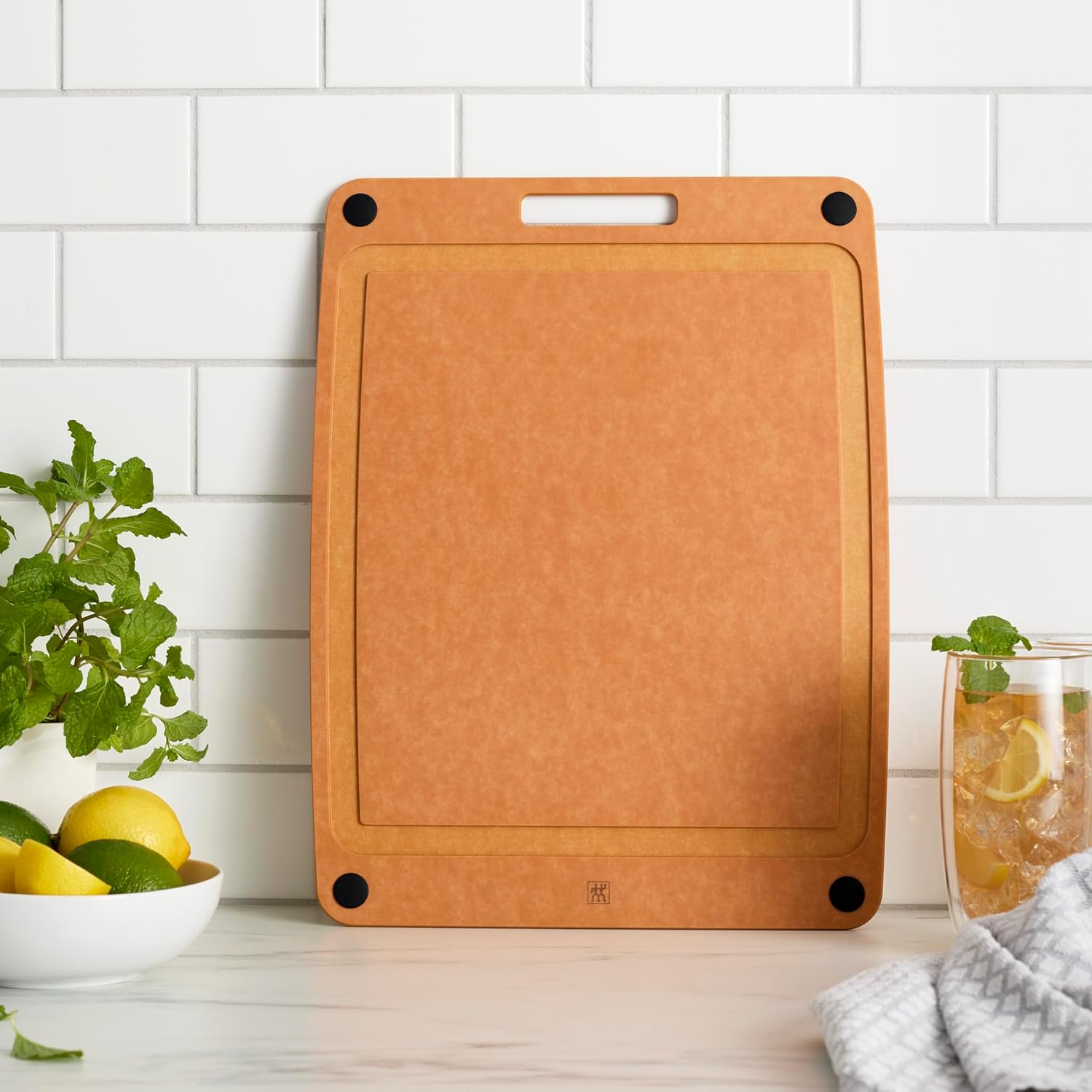 ZWILLING Plant Fiber 17-in x 13-in Non-Slip Cutting Board - Natural