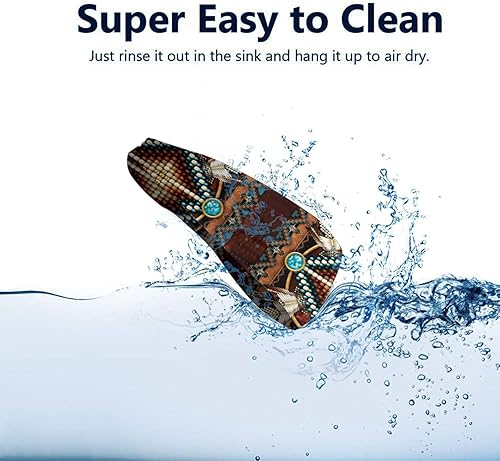 Miniatura 7 de Diademas indias nativas americanas para hombres y mujeres, banda para el sudor retro y diadema deportiva para correr, entrenamiento de yoga