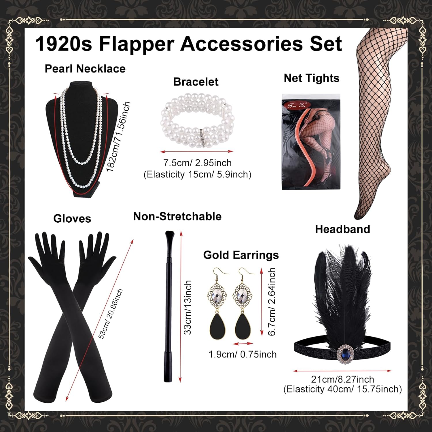 PLULON 1920s Dresses for Women, Sequin Fringed Gatsby Flapper Cocktail Dresses with 20s Accessories Set, Roaring 20s Costumes - Image 4
