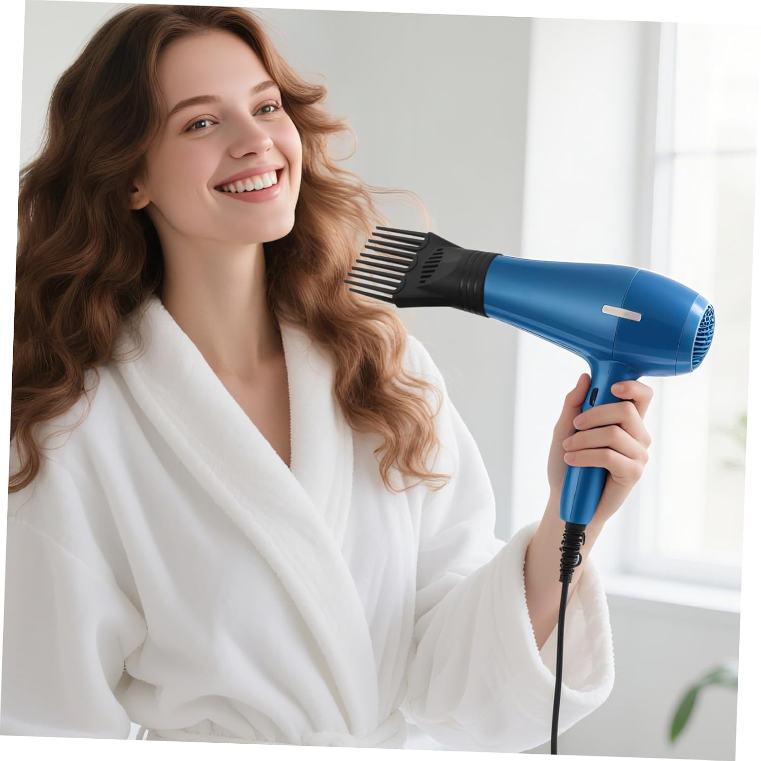 2pcs Hair Dryer Comb Nozzle Attachment Black for Hair Styling