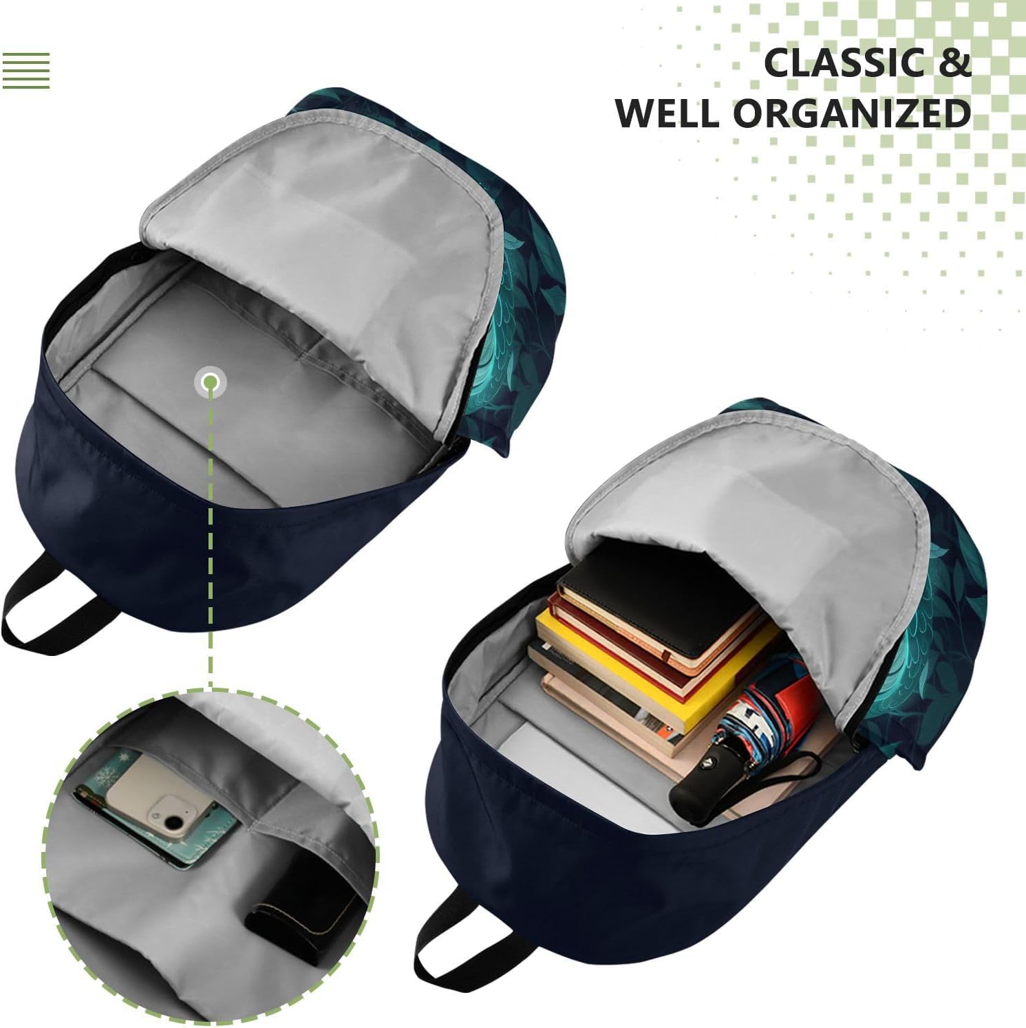 Casual Travel Backpack Shoulder Bag Dragon Kids Backpack School with Prints Laptop Backpack Lightweight with Adjustable Shoulder Straps
