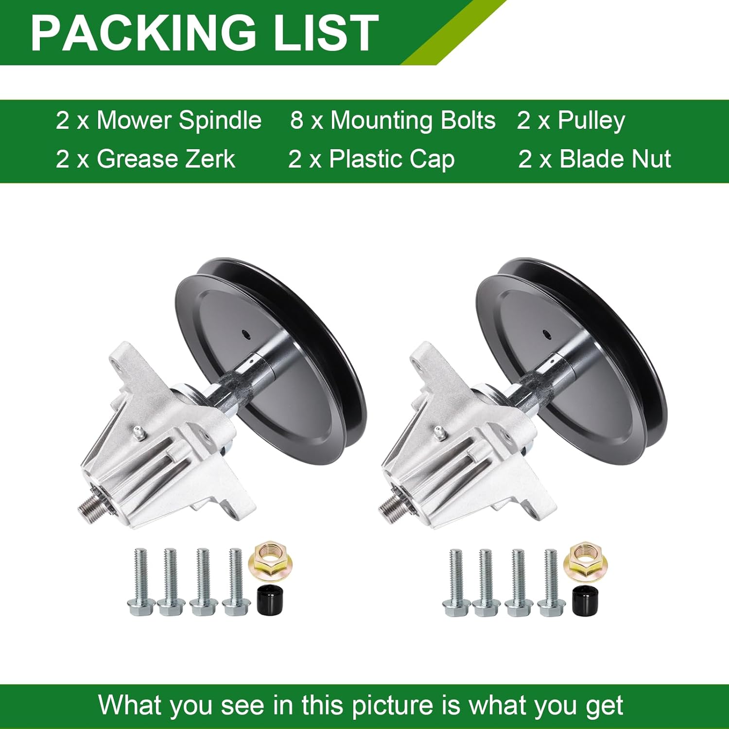 918-05078 618-05078 918-05078A CP 30-8024 Stens 285-167 80-11-798 Spindle Assembly, Compatible with Cub Ca det rzt s46 MTD zt s46 Lawn Mower Deck (2 Pack)