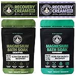 Coach Soak Magnesium Bath Flakes Mint & Lotion Trial Pack - Absorbing Magnesium Cream with Menthol - 0.18 lb (4 Pack) - Mixed Scents
