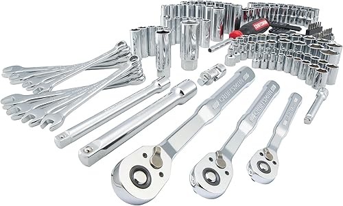 Miniatura 2 de CRAFTSMAN Juego de herramientas mecánicas de 135 piezas, 14, 12 y 38 pulgadas SAE y llave métrica con estuche (CMMT12124)