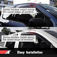 Vista 5 de 94059 - Juego de 4 protectores de viento para ventana, para montaje exterior, con cinta adhesiva para Ford Escape 2001-2012 Mazda Tribute 2005-2011