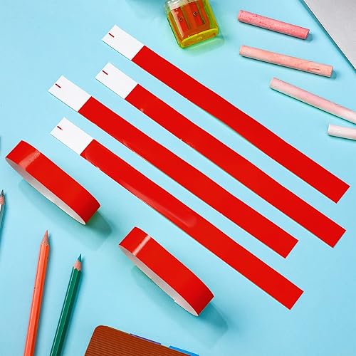 Vista 24 de Tudomro Paquete de 2400 pulseras de papel neón a granel, impermeables, ligeras, adhesivas, conciertos, eventos, fiestas para identificación de mano