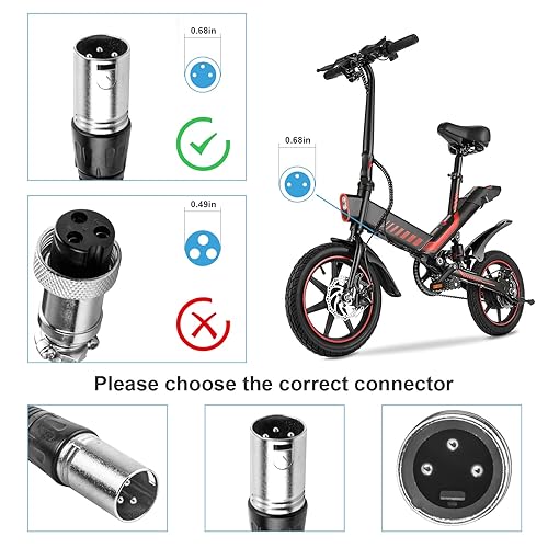 Miniatura 4 de Tree - Cargador de batería de scooter de 60 W para bicicleta eléctrica LASHOUT, cargador de litio de 24 V 2 A, compatible con silla eléctrica Jazzy,