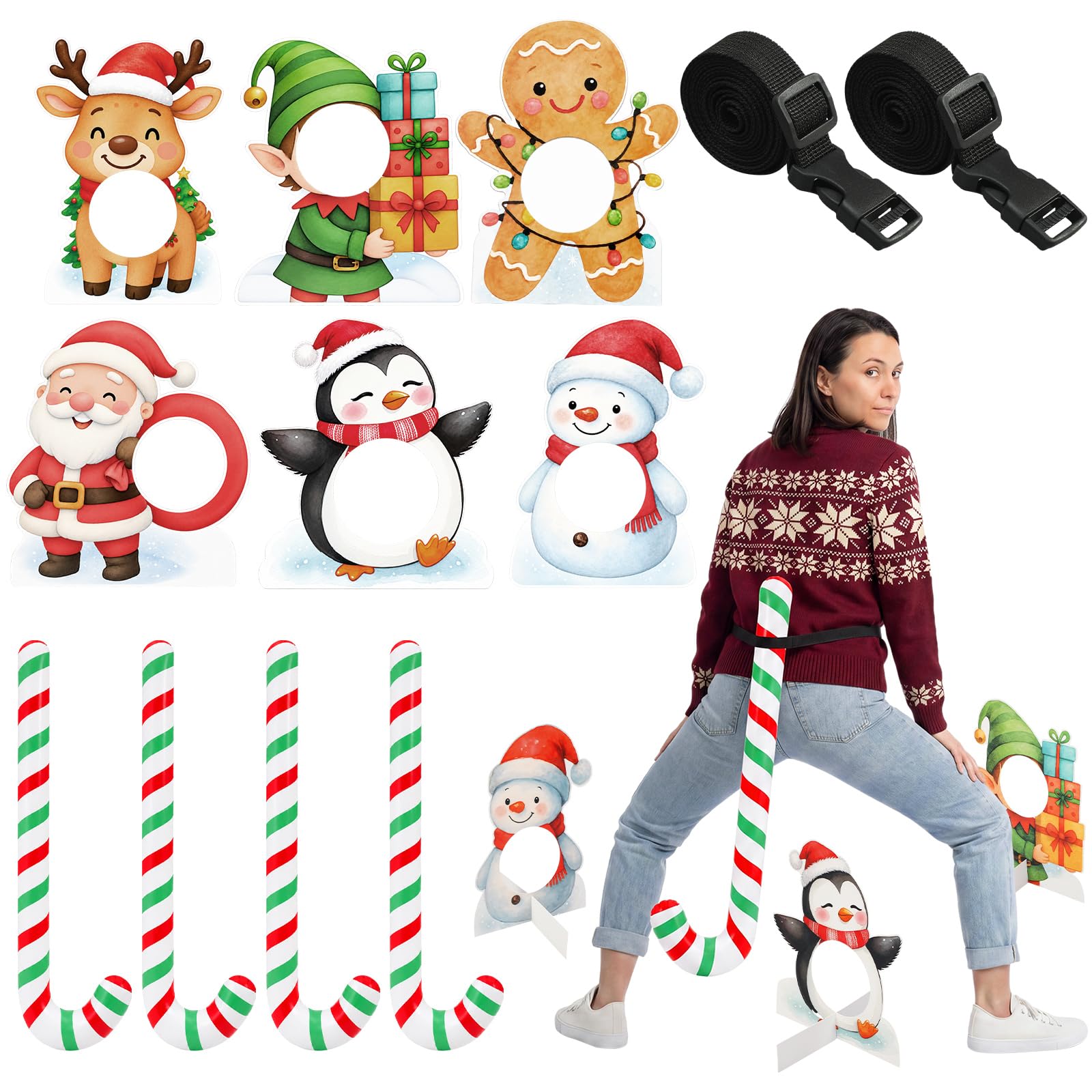 Vicenpal 32 pc/4 set Natale coda gioco giochi festa di Natale Adulti