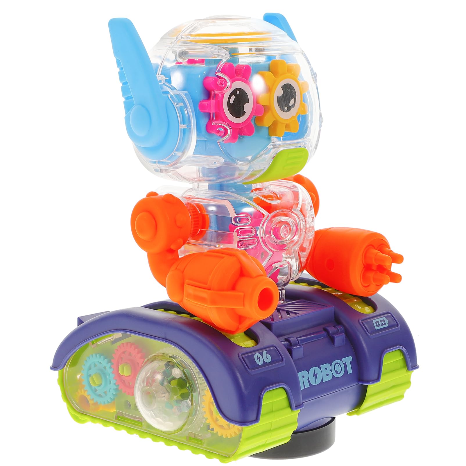 ERINGOGO Robot Toy Electric Boys and Girls Robot Toy Wheels Abs Material Portable for Boys Girls Birthday Party Random