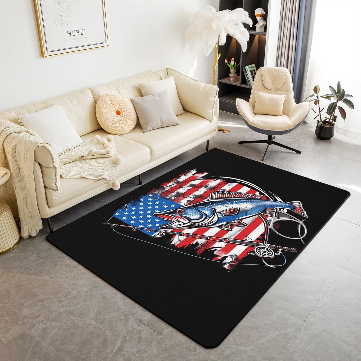 jejeloiu Baseball Area Rug 3x5, Sports Theme Living Room Rugs for Bedroom, Kids Boys Girls Room Rugs Baseball Games Decorative Carpet Rug, Indoor Floor Mat Accent Rug