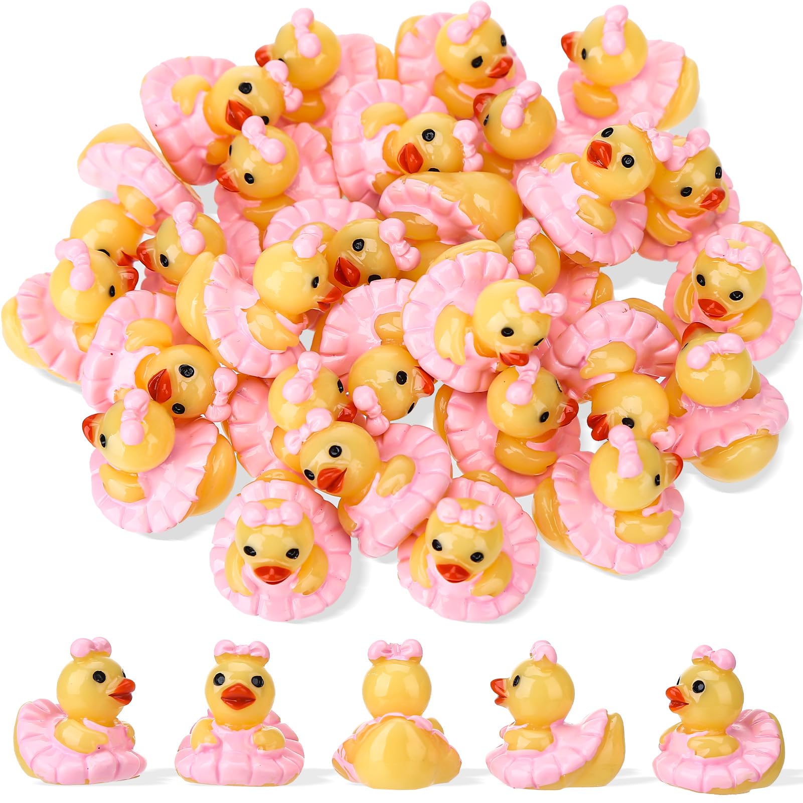 GGSTDDUP 30 Pcs Ballet Ducks, Mini Ballet Resin Ducks Bulk, Fun Printed Toy Figures for Birthday Party Favors, Themed Decor, Kids Gift Collection (Ballet Dancer) — image 1