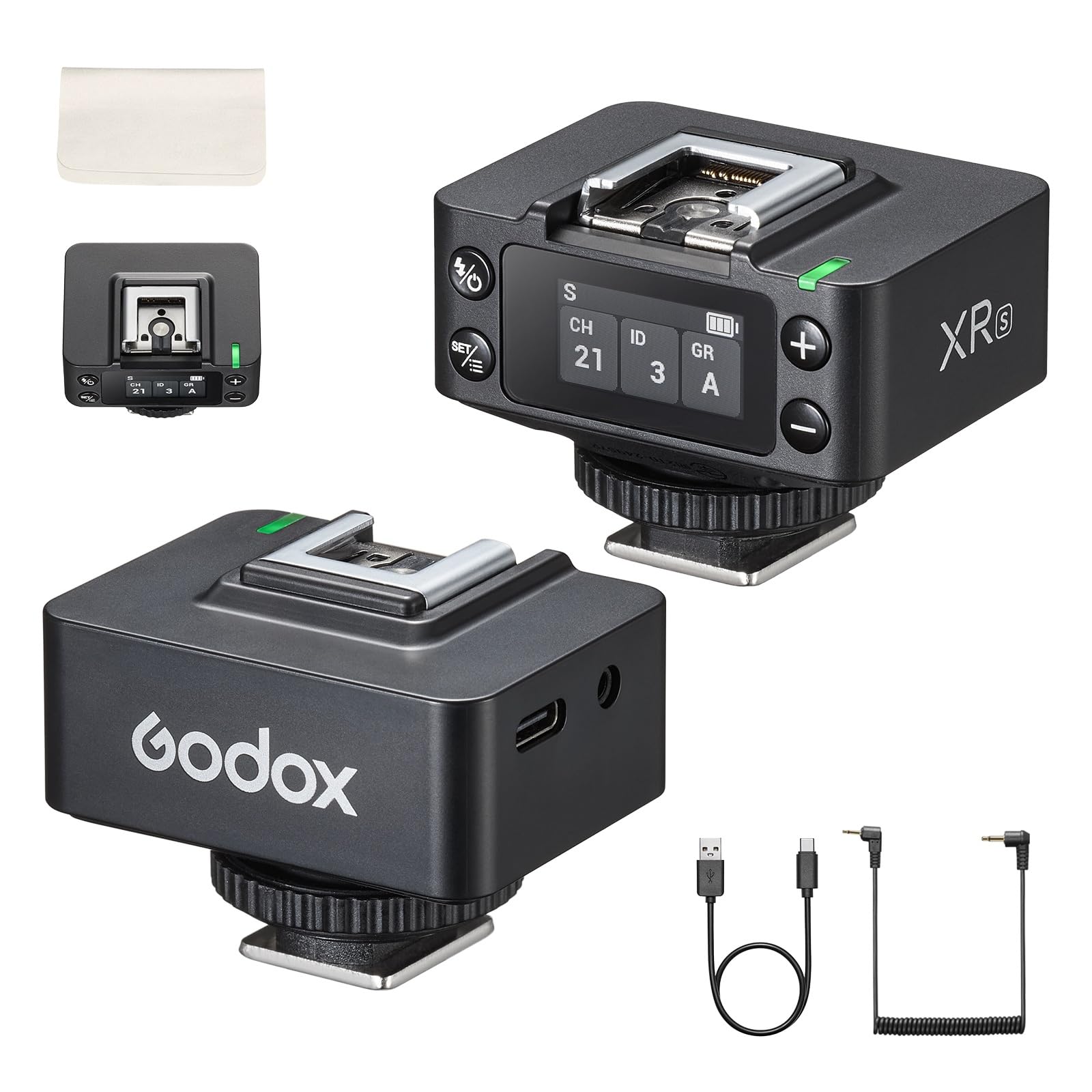 Godox XR-S TTL drahtloser Empfänger für Sony Flash, Fernbedienung über X3Pro, 100m Reichweite, 1270mAh Akku, 0,96" Farbbildschirm-Empfänger für Sony Camera Flash