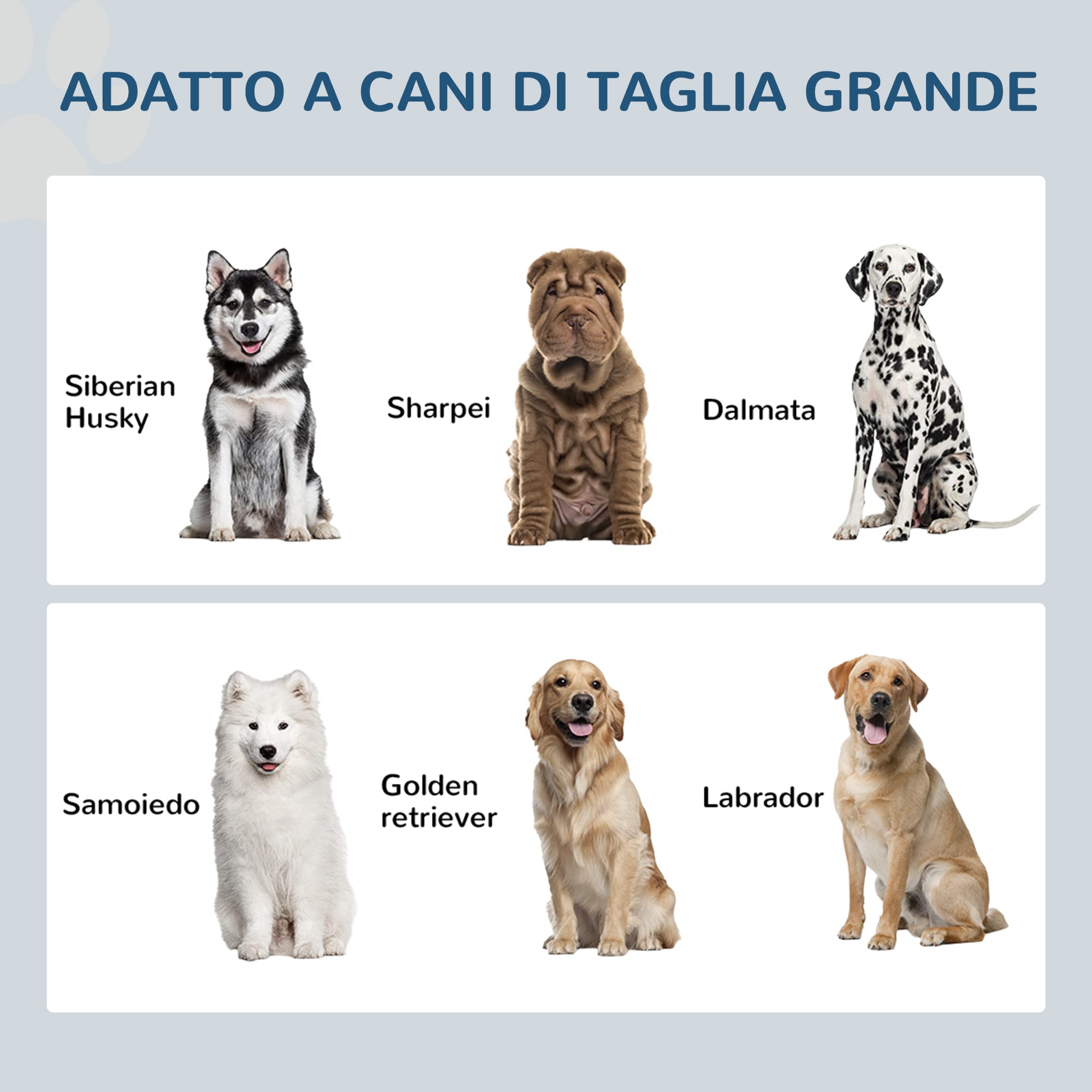 PawHut Ciotole per Cani Rialzate in Acciaio Inox, Portaciotole per Cani in Legno con Cassetto Portaoggetti per Cane Grande, 60x30x36 cm, Bianco