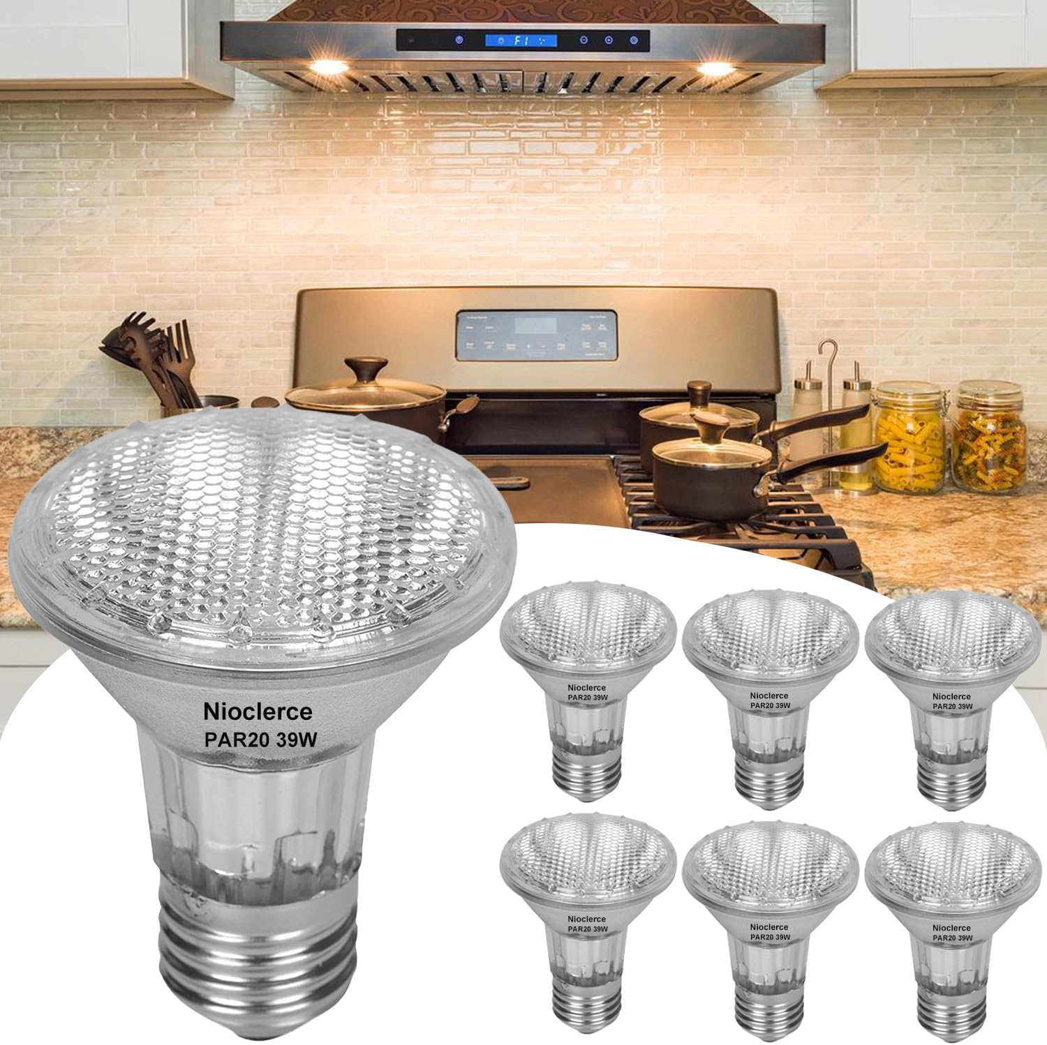 PAR20 Flood Light Bulbs 39W 120V 6-pack