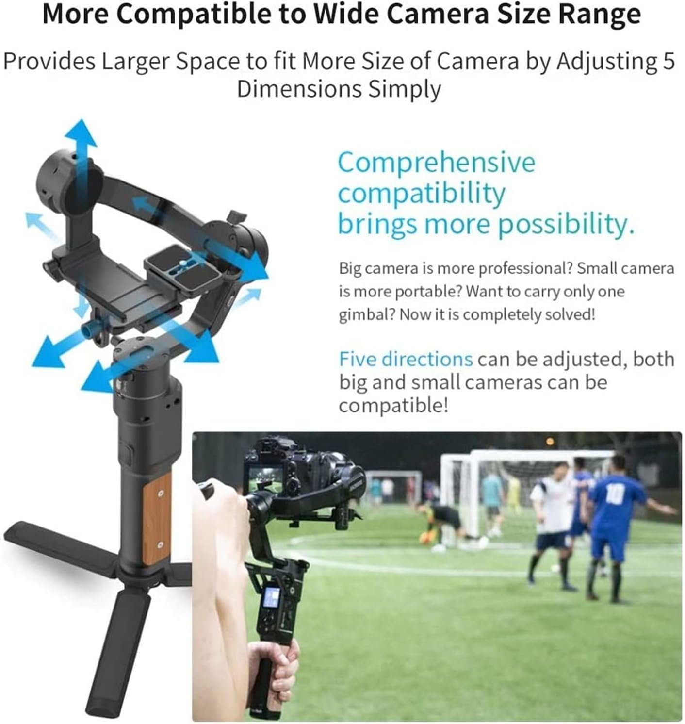 Camera stabilizer Ak2000C 3- Camera Stabilizer for Vlog Youtuber Real-time Video Recording for Outdoor Video Recording
