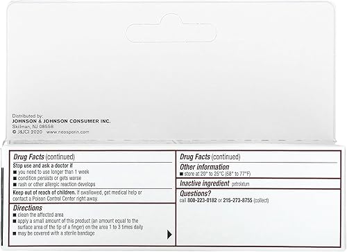 Miniatura 3 de Polysporin Pomada antibiótica tópica para la piel de primeros auxilios con bacitracina zinc y polimixina B sulfato, para protección contra