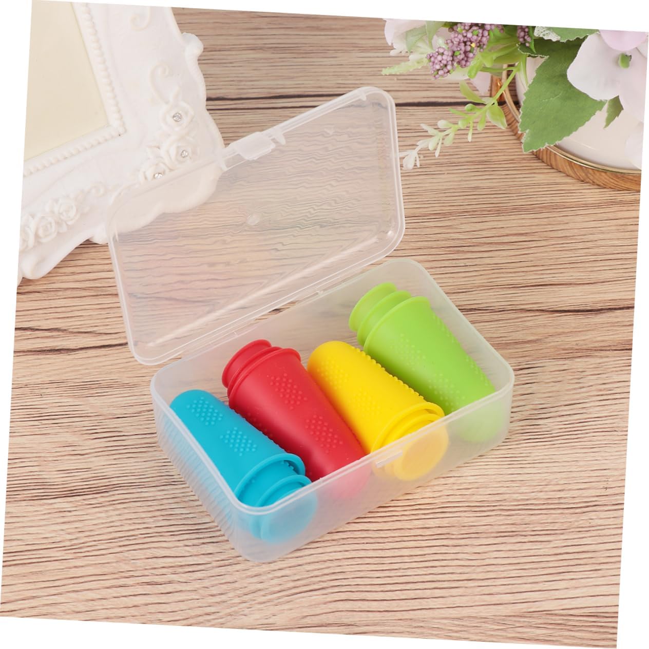 ORFOFE 15pcs Food-Grade Silica Gel Finger Sleeves for Industrial Use Durable and Skidproof Protective Covers Mixed Colors for Hot Glue Sewing and More