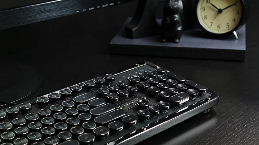 ◆AZIO レトロクラシック キーボード ブラック 現状品 Amazon.co.jp: AZIO MK-RETRO-L-01-JP キーボード Retro Classic