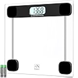 Bathroom Scale for Body Weight, Highly Accurate Digital Weighing Scale with Large LCD Display, Transparent and Slim Tempered Glass, 400 lbs, Black