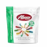 Albanese World&apos;s Best Sour 12 Flavor Mini Gummi Worms &vert; 32oz Bag of Candy &vert; 12 Unique Super Sour Flavors&comma; Gluten Free&comma; Fat Free&comma; Soft and Chewy Gummy Worms &vert; Perfect Travel Snack and Treat for Kids