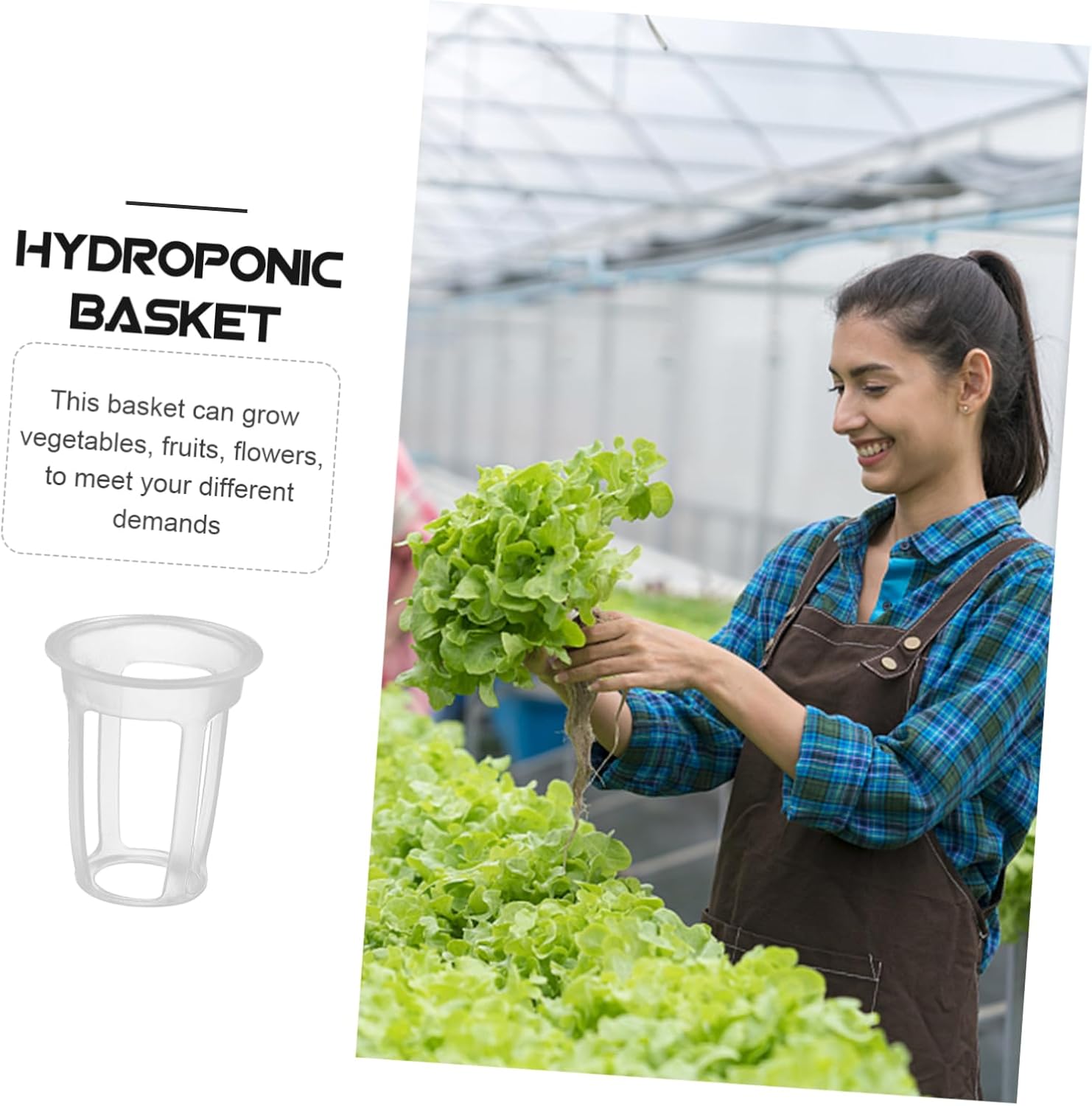 100pcs Hydroponic Net Pots for Planting Reusable Plastic Baskets for Indoor Gardening and Flower Cultivation Maintain Moisture and Nutrients Semi-Transparent Design