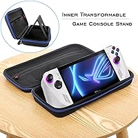 Vista 17 de Rog Ally Handheld Case, EVA Waterproof Hard Shell Protective Travel Case with Inner Transformable Game Console Stand, Flannel Soft Lining, Double