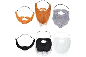Festive Assortment: 6 Sets of Faux Facial Hair for Kids and Adults