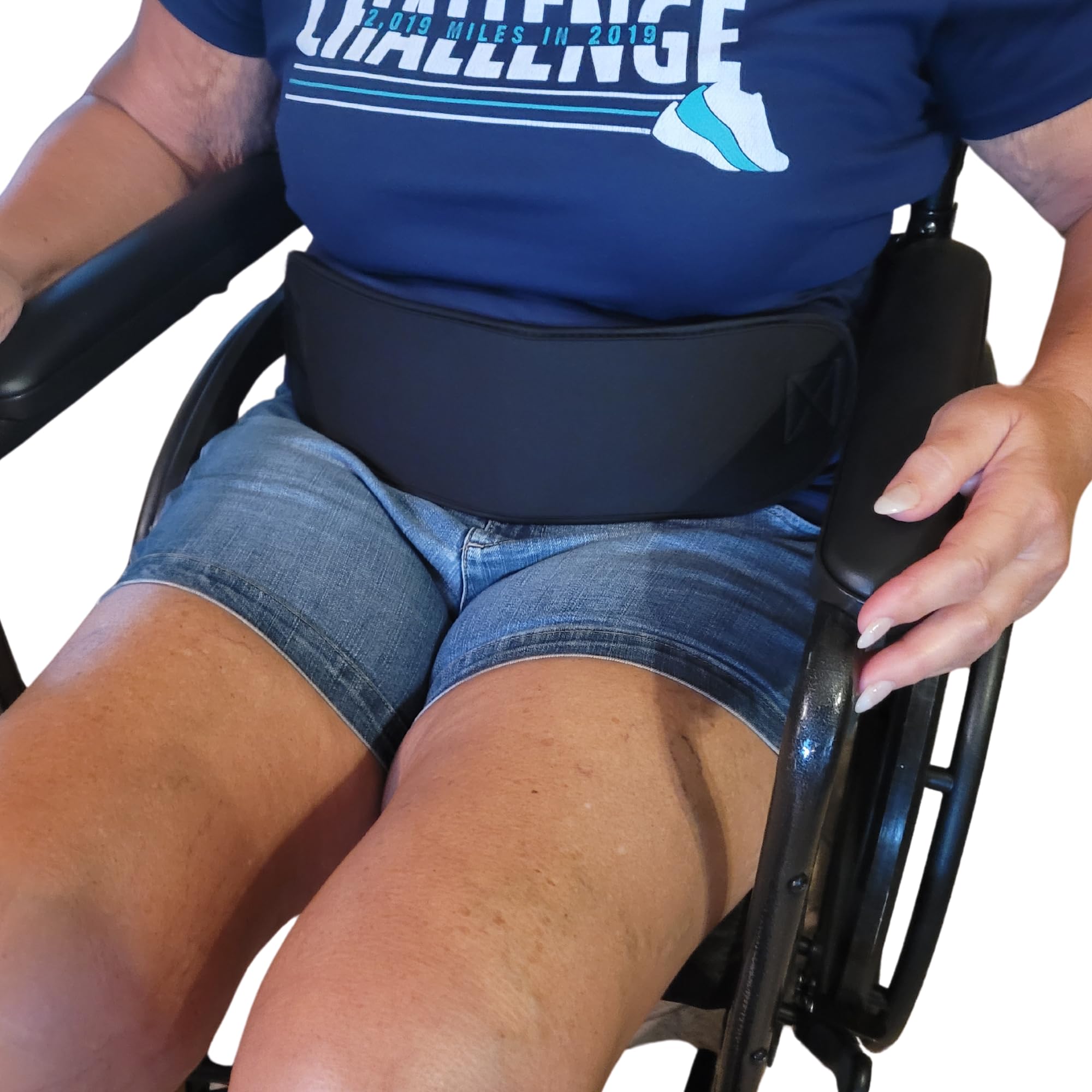 Wheelchair Seatbelt, Safety Belt or Harness for Elderly Adults, Adjustable Straps for Chair/Bed Restraint, Medical Patient Restraints Straps Anti-Fall, for The Elderly & Paralyzed, Black