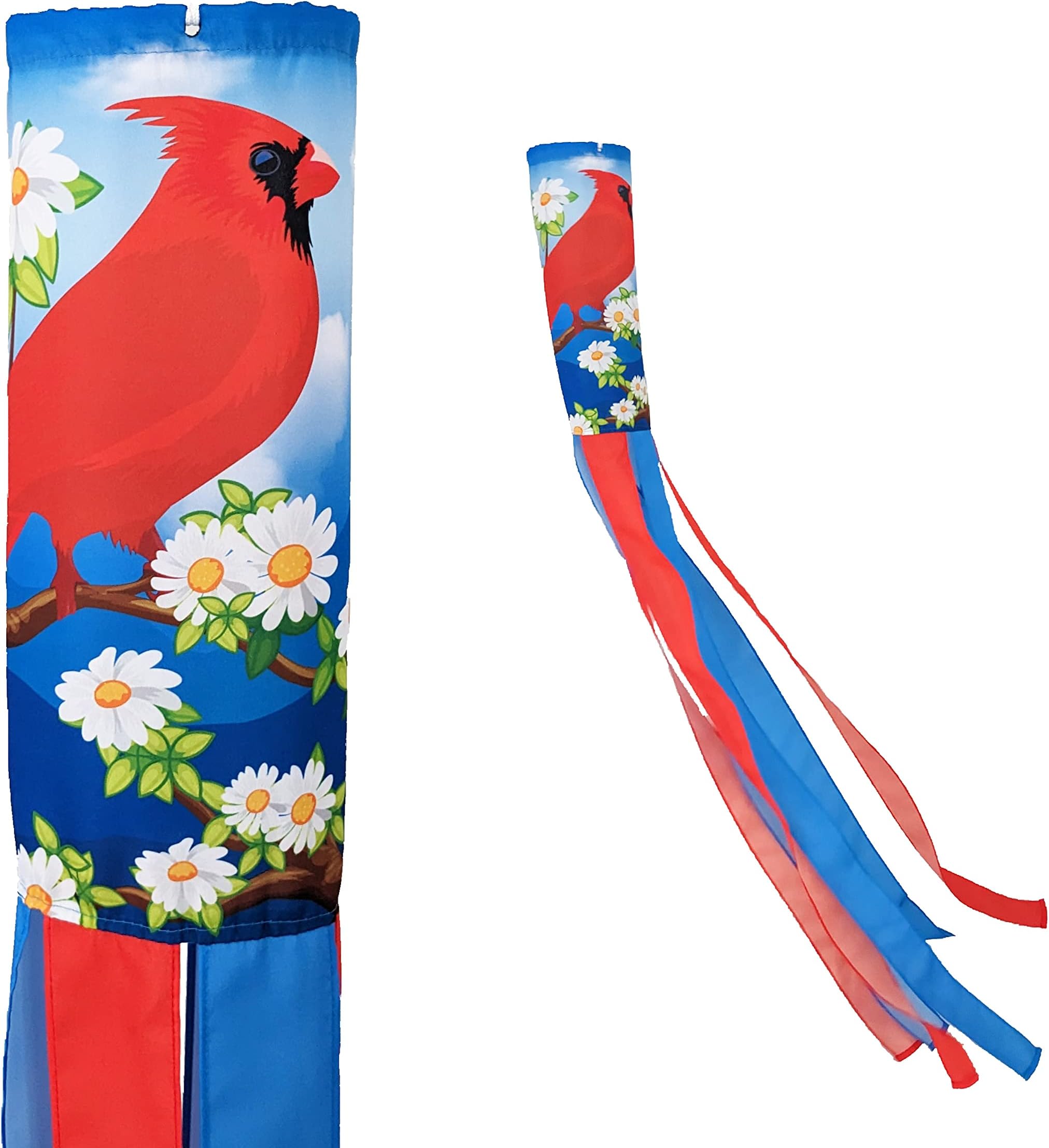 Madrona Brands Cardinal Windsock | Durable Outdoor Hanging Decoration | Yard, Patio, Deck | 60-Inch