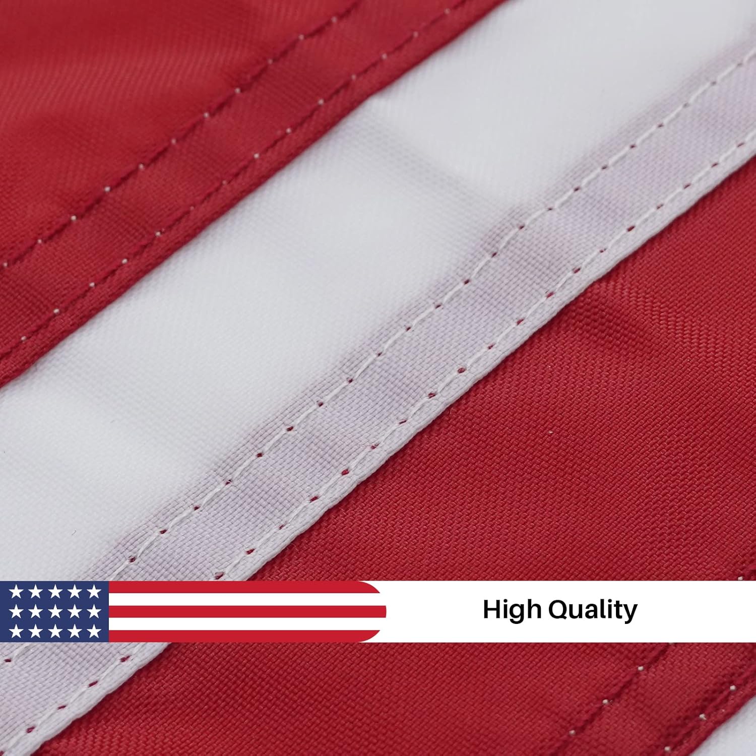 Bradford American Flag 16x24 Inches Embroidered Small American Flag for Boat ATV, Double Sided US Boat Flags for Outside with 2 Brass Grommets and 4 Stitching Rows Boat Cabin Decoration - Image 7