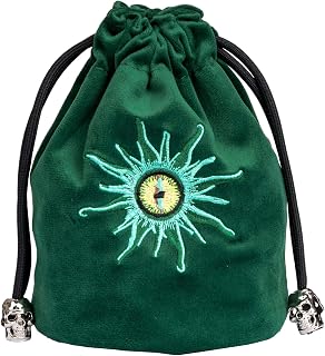 Green Large Dice Bag D&D Cute Storage Bag for Role Playing Games