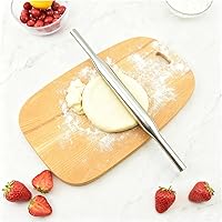 Vista 5 de Rodillo de acero inoxidable de grado profesional para cocina en casa, pizzería, panadería (11.7 in)