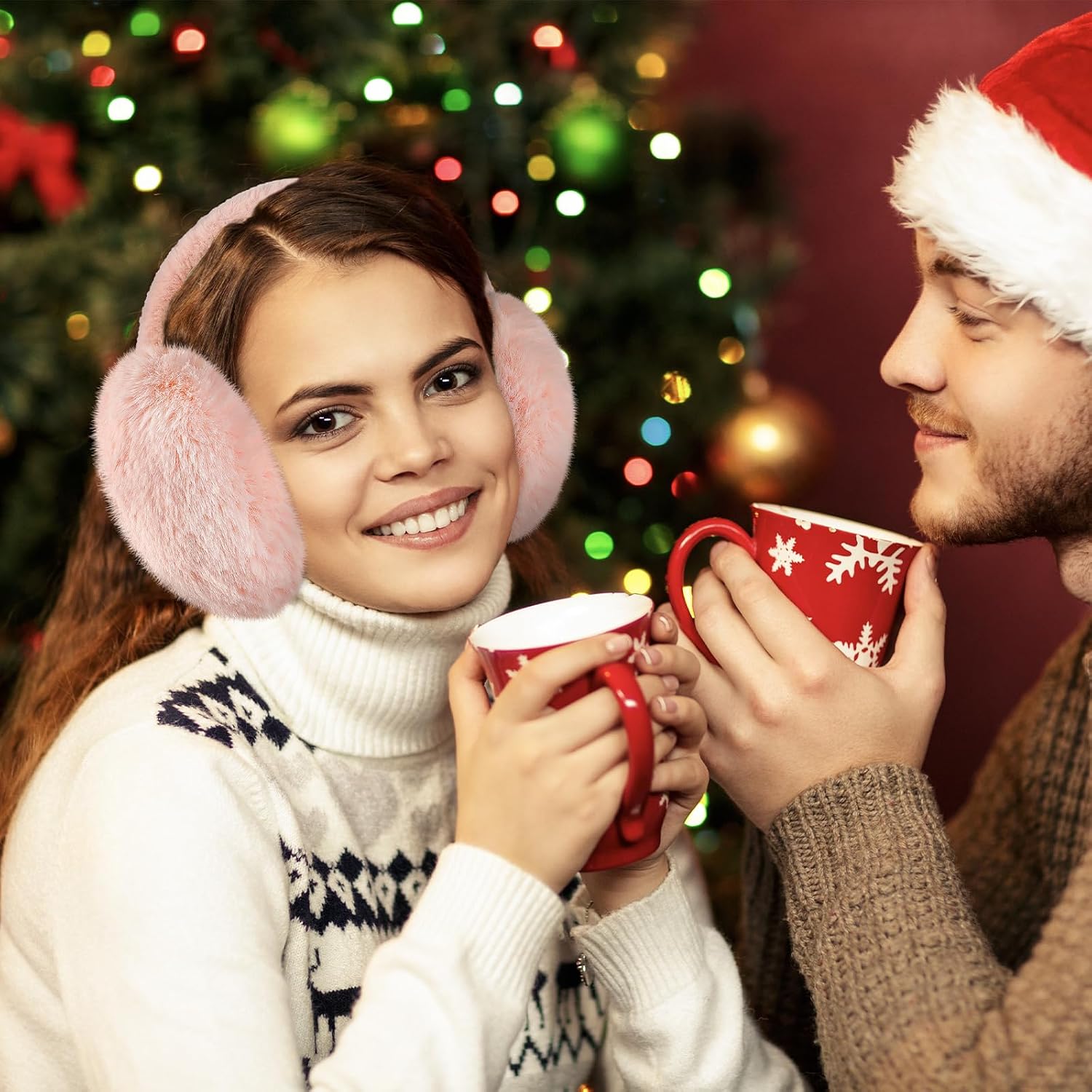 Ear Muffs for Winter Women - Adjustable Earmuffs for Women Winter Foldable