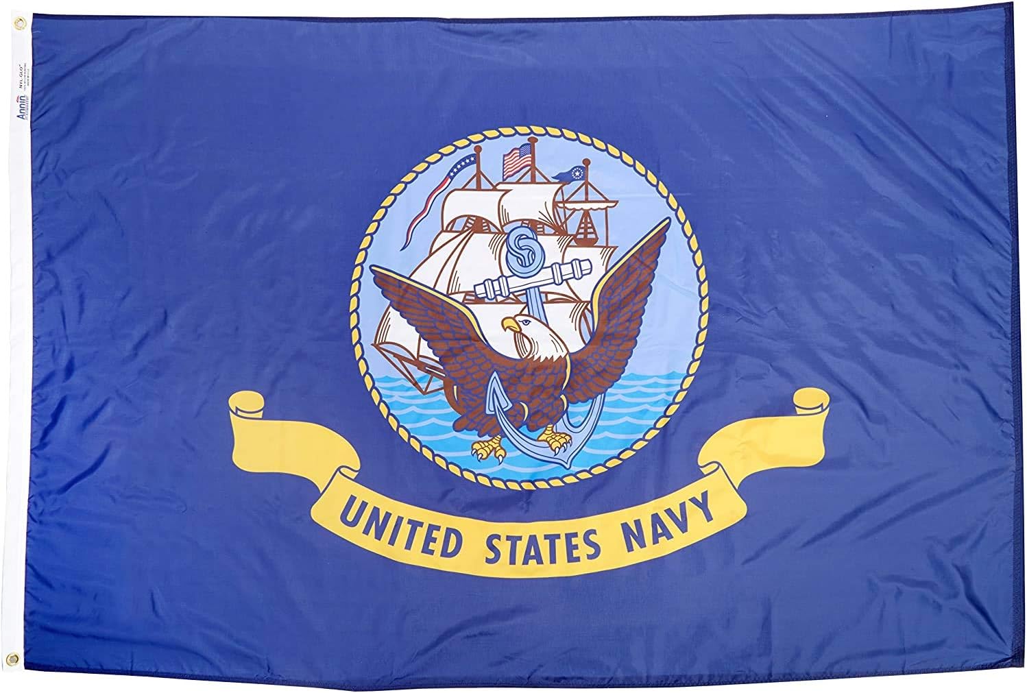 Annin Flagmakers U.S. Navy Military Flag USA-Made to Official Specifications, Officially Licensed, 4 x 6 Feet (Model 439031)