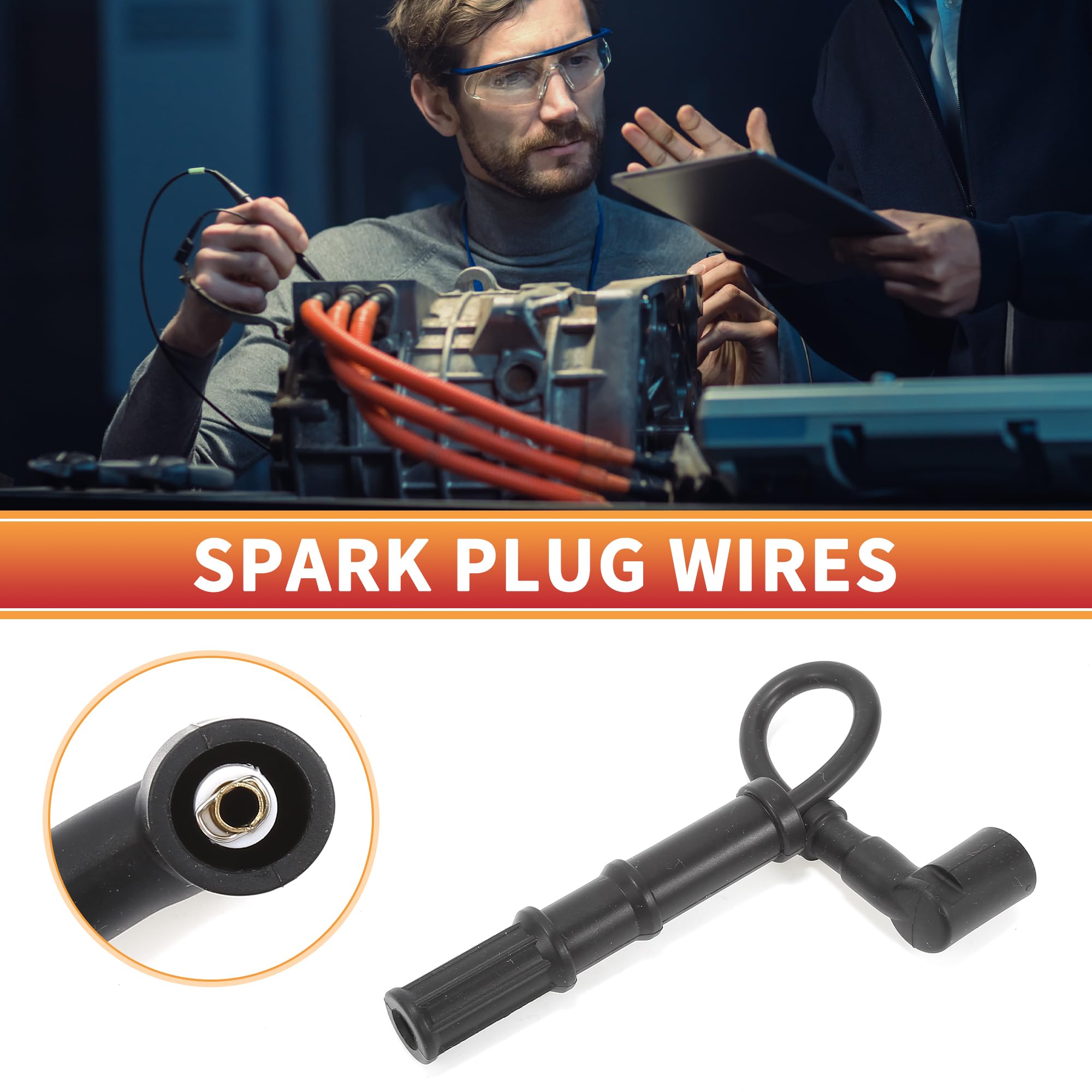 QUARKZMAN Cables De Bobina De Encendido De Bujía De Coche Arnés De Cable De Bobina De Encendido Apto Para Fiat 500 2007-2023 No. 55195775 - Paquete De 4.