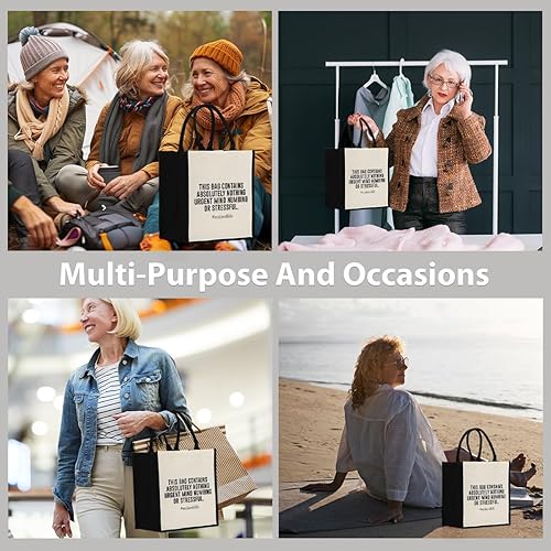 Miniatura 4 de HODREU Grandma Tote Bag for Women Personalized Beach Bag Canvas Bag Inspirational Grandma Gifts for Women Grandma Nana