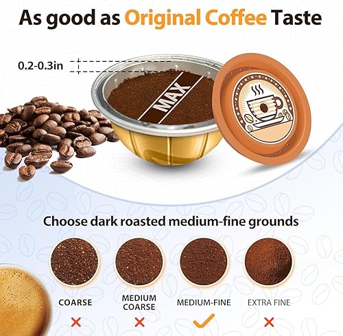 Miniatura 3 de AANQQ Tapas reutilizables para cápsulas Nespresso Vertuo, 3 piezas de tapas de silicona de grado alimenticio para cualquier tamaño de cápsula