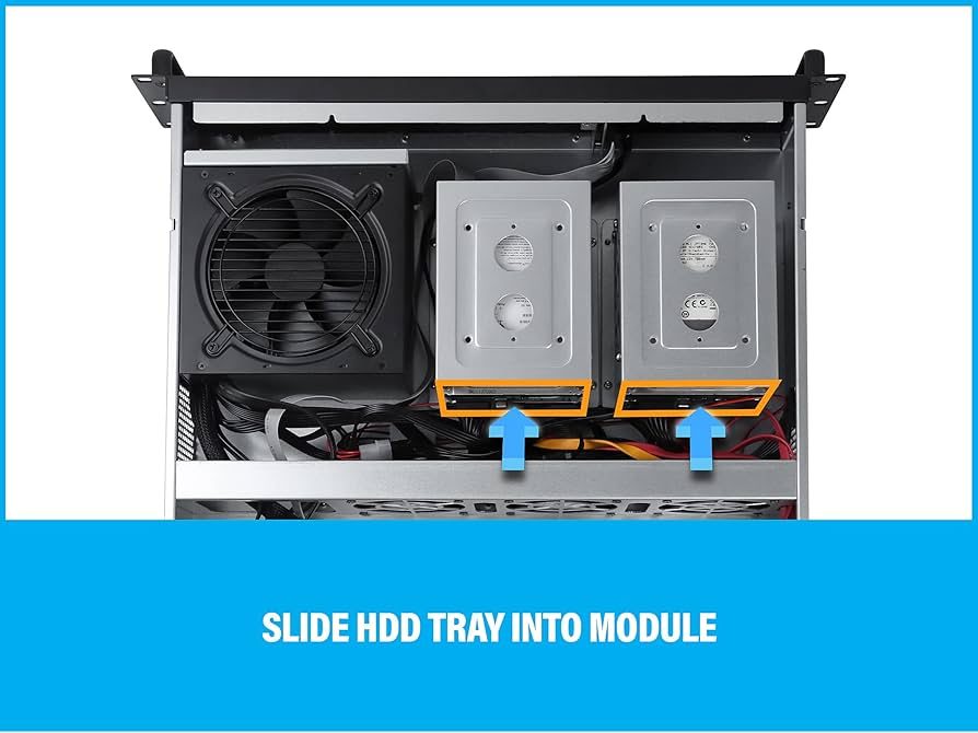 Amazon.co.jp: Rosewill 2Uサーバーシャーシラックマウントケース、4X