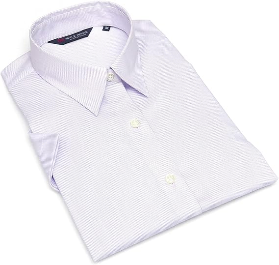 Amazon Co Jp ブリックハウス シャツ 半袖 形態安定 レギュラー衿 オーガニック綿 レディース ウィメンズ Blab44r4u 01 パープル S ファッション