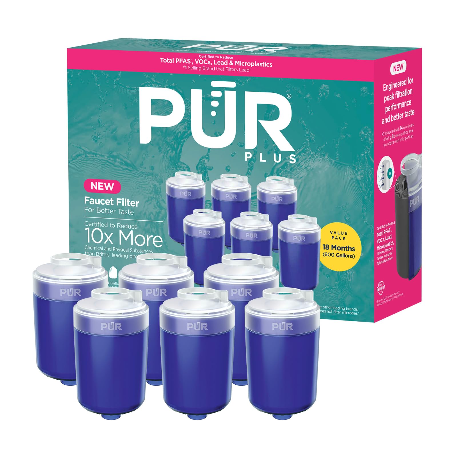Amazon.com: PUR Plus Mineral Core Faucet Mount Water Filter