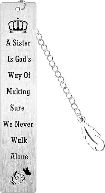 Sister Gifts from Sister Bookmark Gifts Christmas Birthday Gift for Sister Book Lover Friend Girls Birthday Gift from Sister Book Lover Keepsakes Christmas Present for Women Ladies