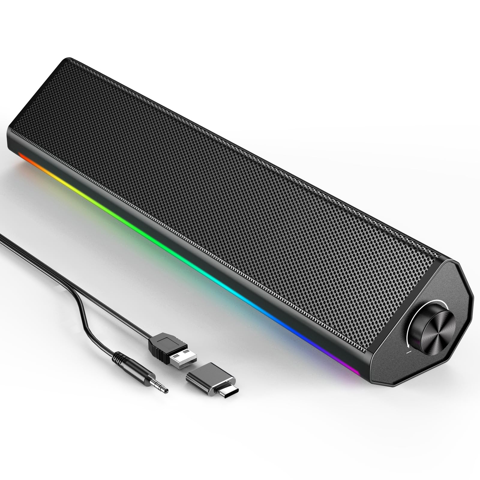 Photo 1 of LENRUE Computer Sound Bar Speaker, Under Monitor, Black