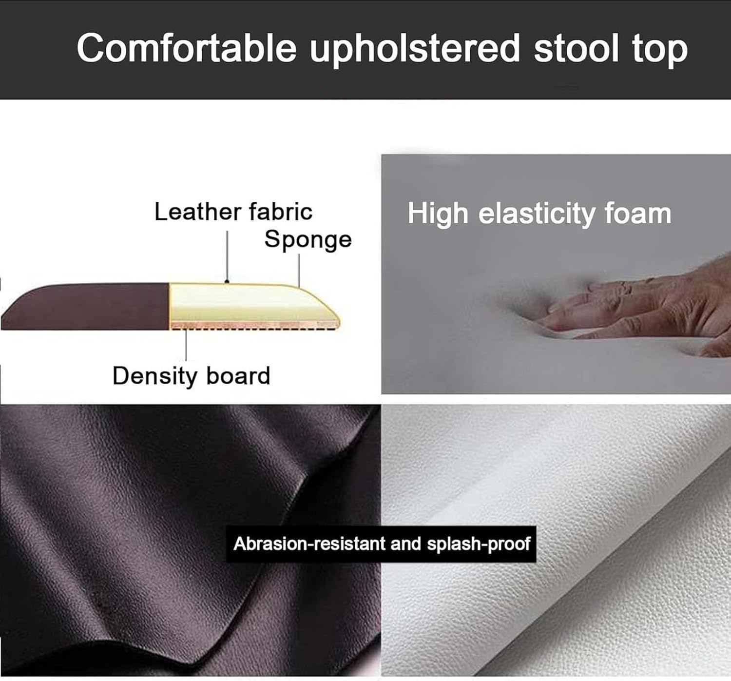 Wall Mounted Folding Chair Solid Step Stools, Folding Wall Hang Balcony Living Stool, Space Saving Hidden Wall Stools, Folding Entryway Stool,Black