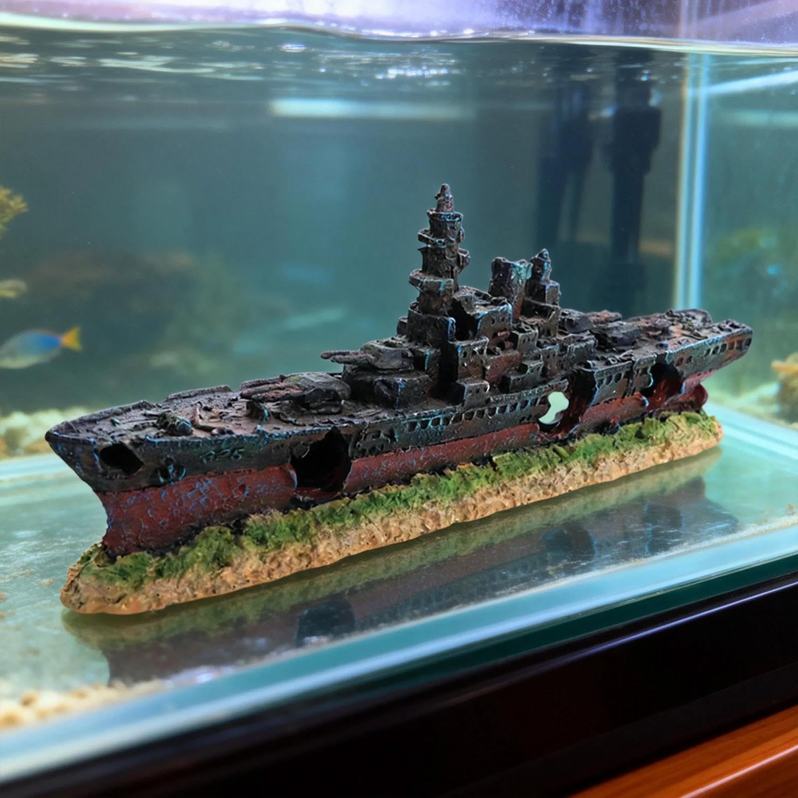Decoración para Acuario: de Resina, Ideal para Anfibios, Tortugas Y Geckos. Sirve como Escondite para Reptiles Y Otros Animales, Style C