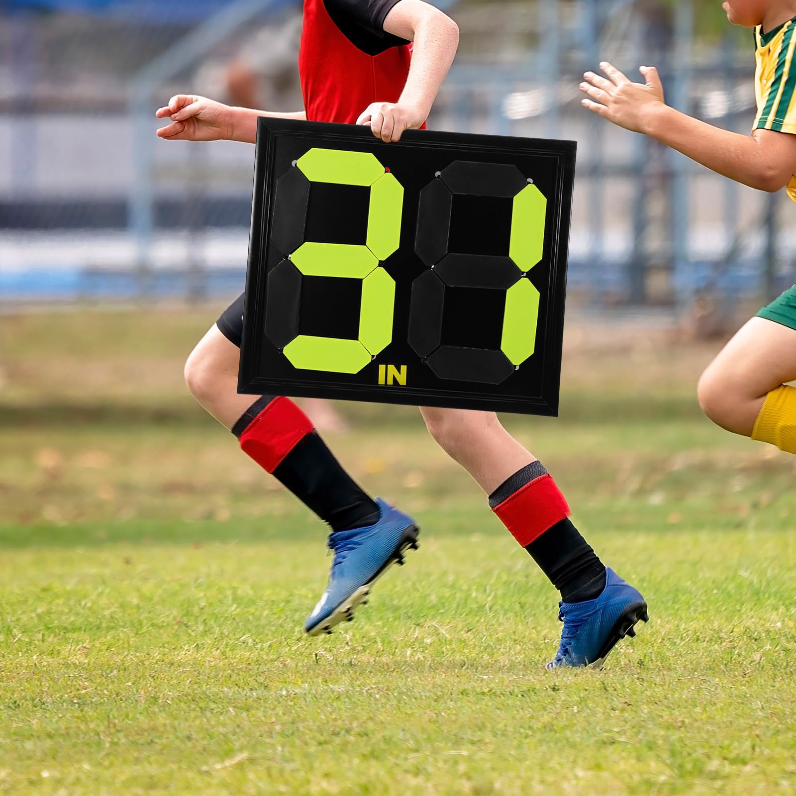 Tabellone Manuale per Sostituzioni Calcio, Numero, Nero, Pp | Arbitri e Giocatori, Gestione Rapida dei Cambi, Uso in Gara e Conteggio Punti