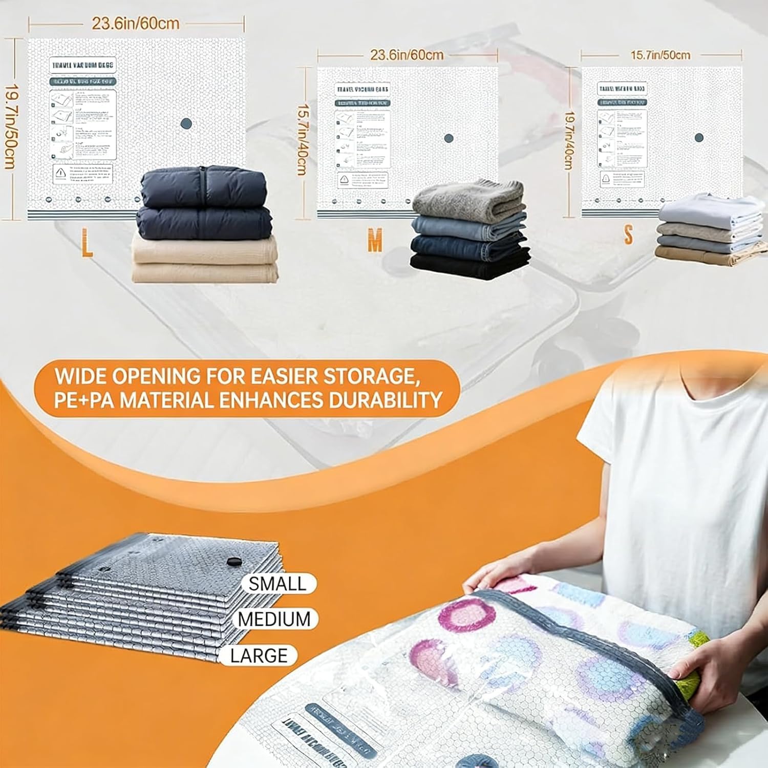 Cordless Travel Vacuum Storage Compression Bag Set - 6 Pack & 9Pack, USB Rechargeable Handheld Pump with Built-in Battery - Waterproof and Reusable, Saves Clothing and Packing Space (9-piece set)