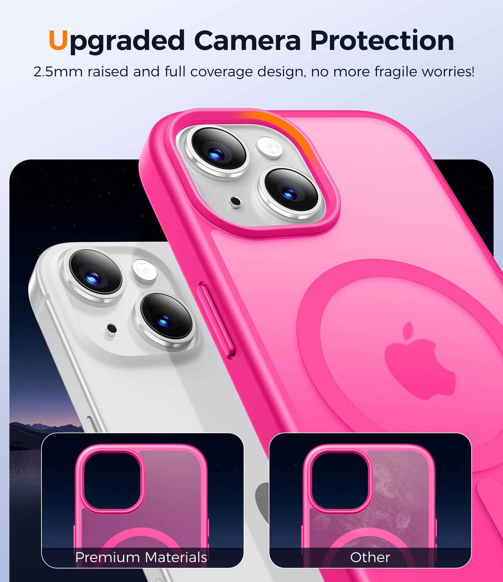 Cover Magnetica IPhone 13/14 Con Vetro Temperato – Compatibile MagSafe, Antiurto E Antigiallo, Trasparente